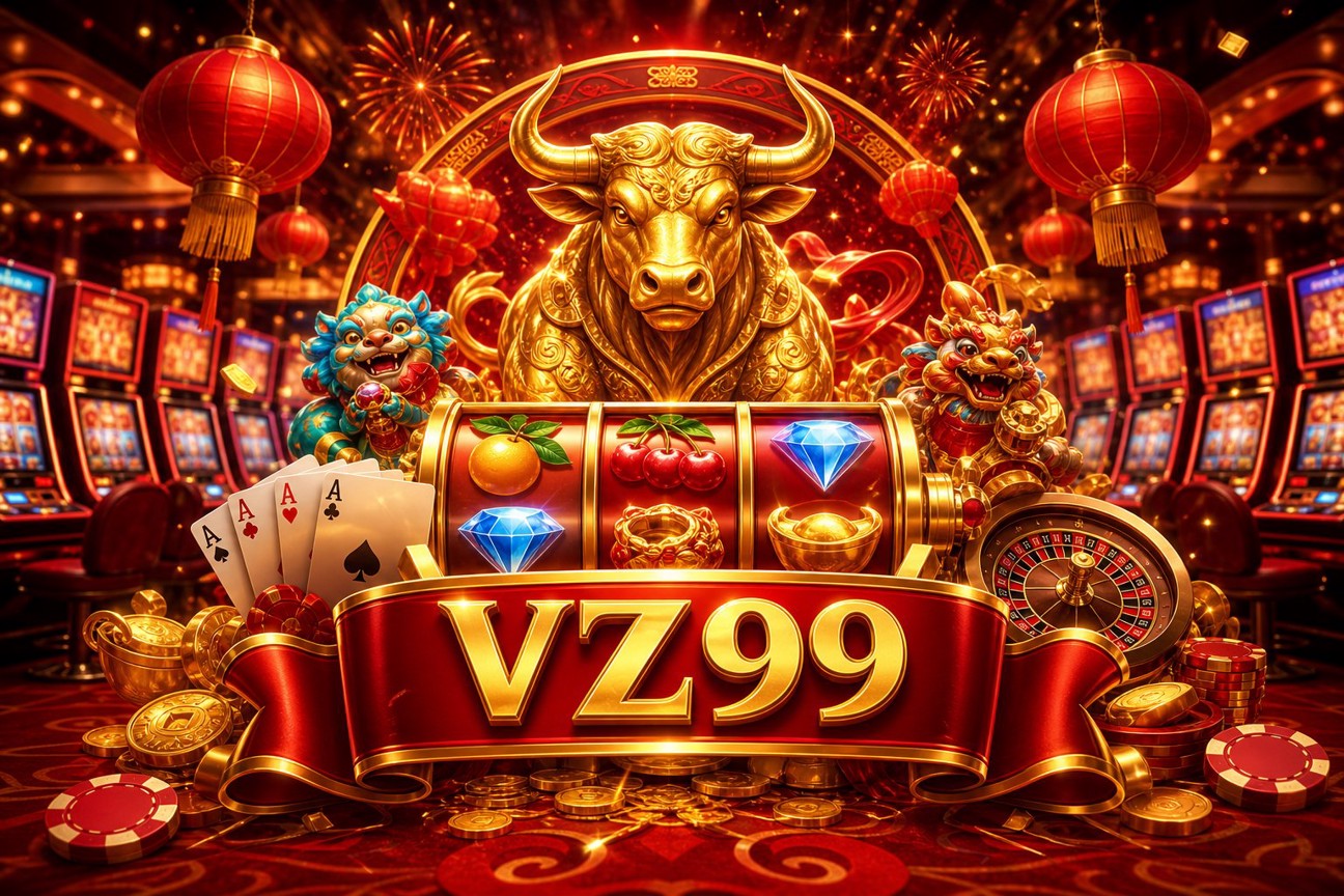 Màn hình chính game Gates of Olympus 1000 trên VZ99 với các nút quay và mức cược